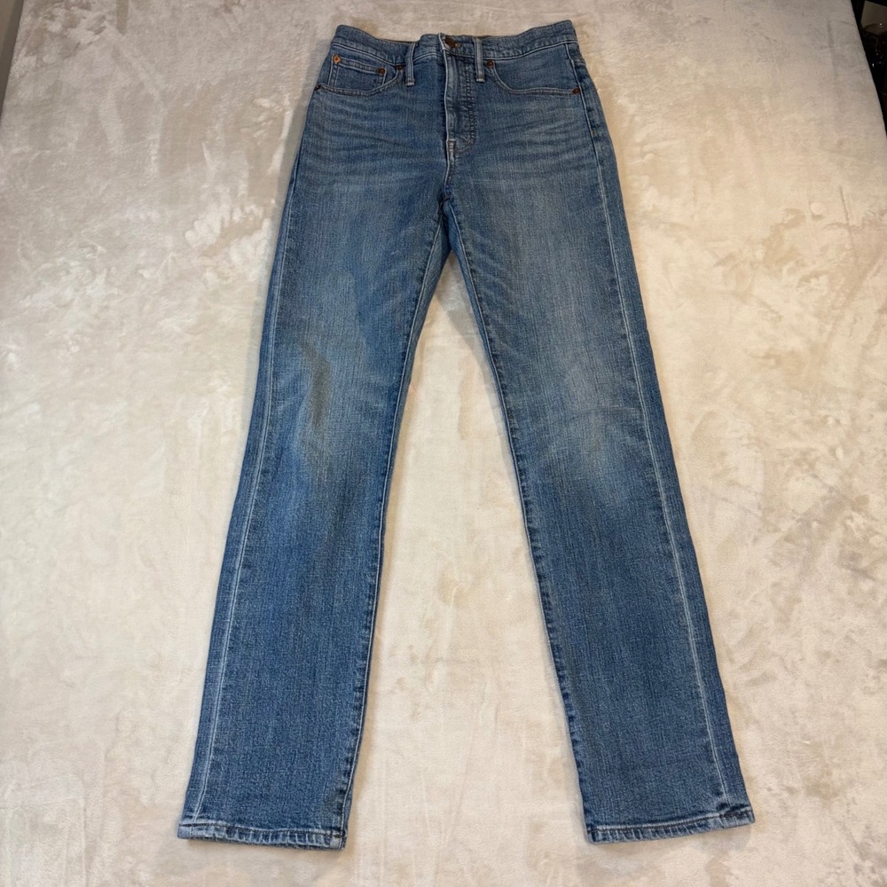 Madewell Full Length Classic Straight Leg Jeans Blue Denim 27 High Rise 826-2207